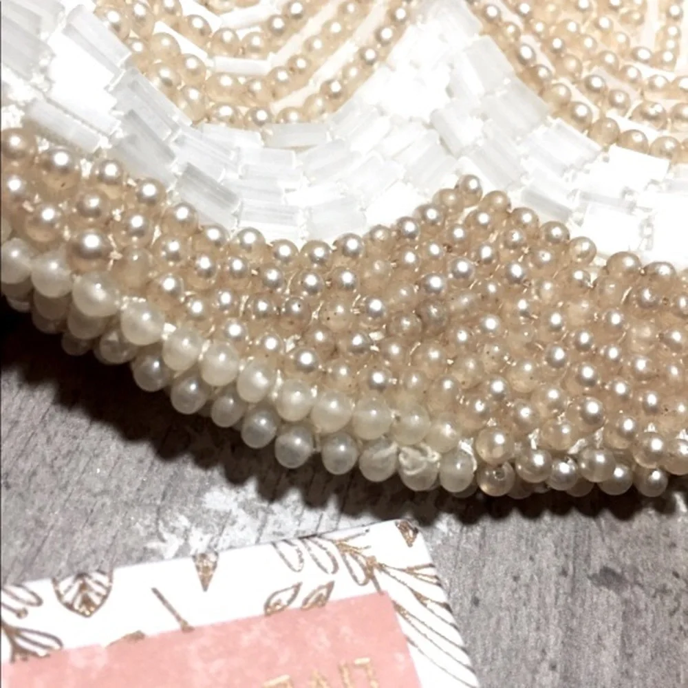 Vintage Beaded Clutch Evening Bag La Regale Mid Century Glam